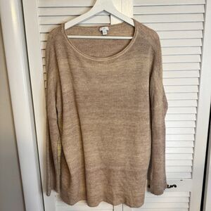 J.JILL COTTON BLEND MINIMALIST CASUAL BOHO SWEATER SZ M